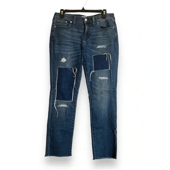 Madewell Patchwork Boy Jean With Raw Hem Size 27 - Picture 2 of 9